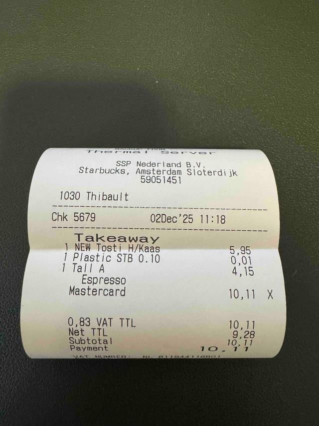 Bad receipt example 4