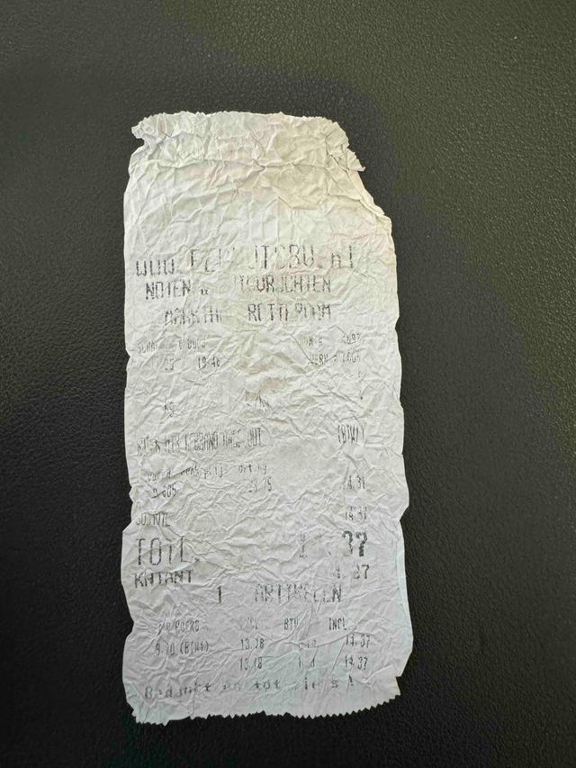 Bad receipt example 5