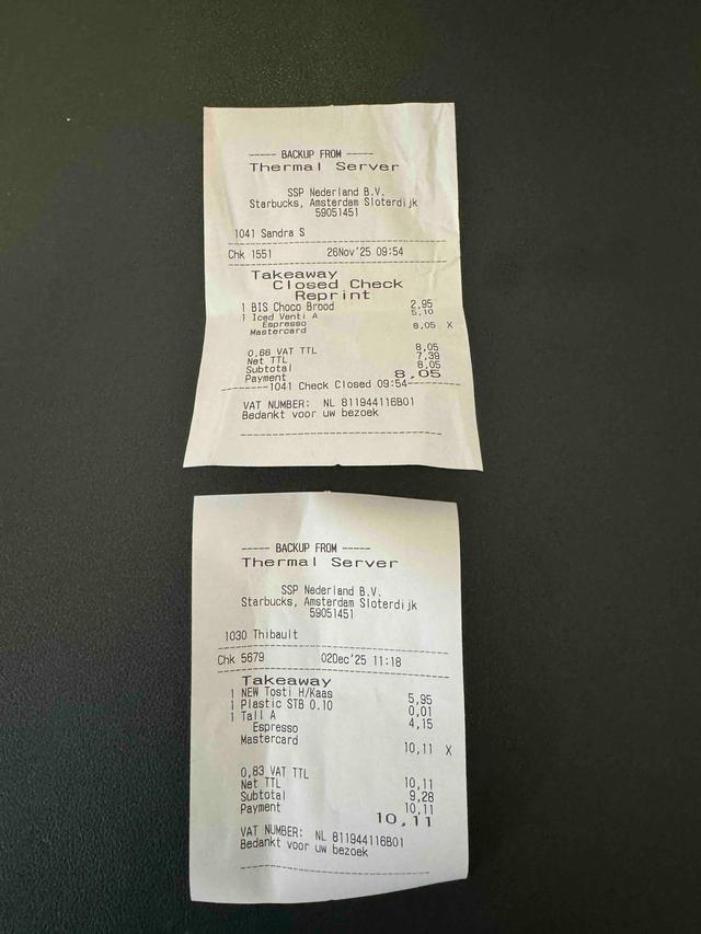 Bad receipt example 6
