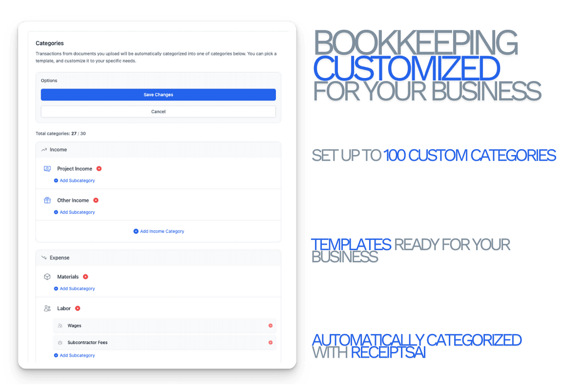 Custom categories subhero