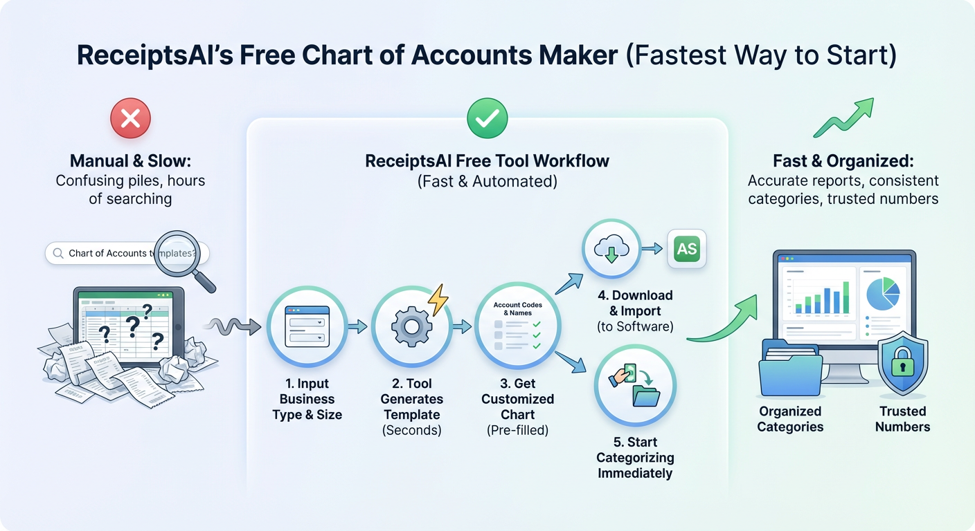 How to Get Started Making A Chart of Accounts infographic