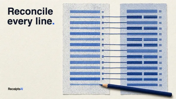 Risograph print of two paper sheets with matching rows joined by lines and a blue pencil